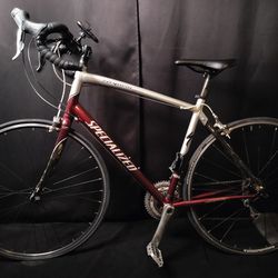 Maroon & Silver Specialized Sequoia Elite Lightspeed Carbon Racing Bicycle 