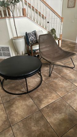 Ottoman and IKEA chair $75 (both)