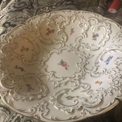 Vintage Meissen 24 Kt Gold Table Centerpiece