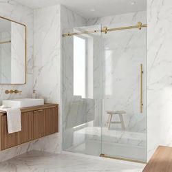 Vigo Elan E-Class Frameless Shower Door in Matte Brushed Gold - PLEASE READ!!