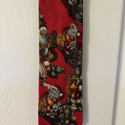 Fashion House RTHR Neck Tie Mens Red Santa USA Made