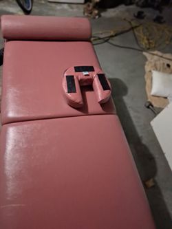 Full body massage table burgundy foldable n
