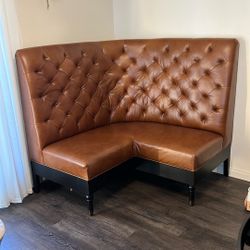 Hayworth High Back Leather Banquet From Pottery Barn