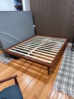 Wayfair Queen size mid century bed frame