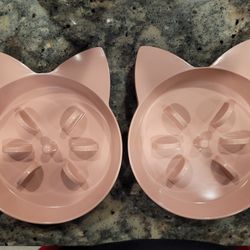 2 Anti Barf Cat/dog Food Bowls