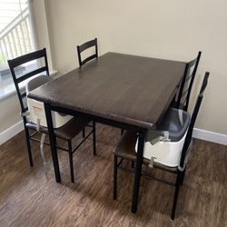 Dining table and chairs 