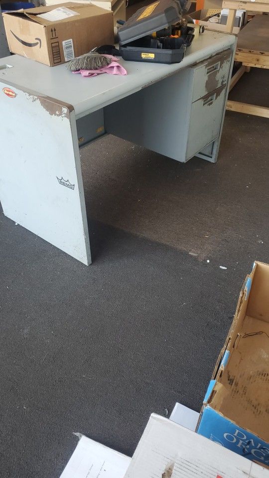 Big Heavy Metal/ Wood Office Table ( Desk)