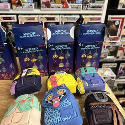 COMPLETE SET 6 K-Pop Demon Hunters Loungefly Bag Charm Keychains Huntr/X Derpy