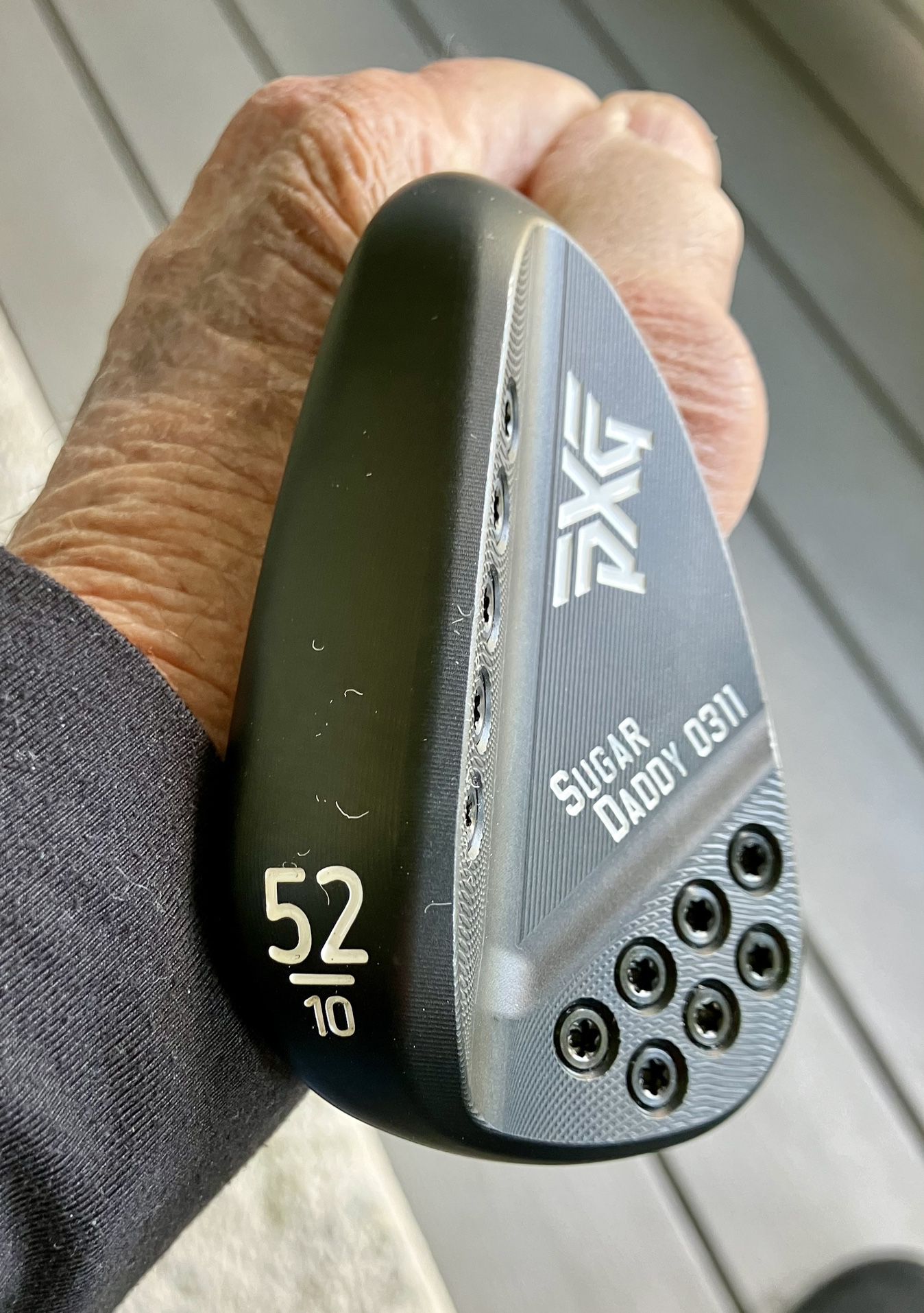 PCG 52 Degree “Sugar Daddy 0311” 52 Degree Wedge with 10 Degrees of Bounce…Milled Face and Project X …LZ 6.0 /120 Steel Shaft… Cost $300 asking $125.