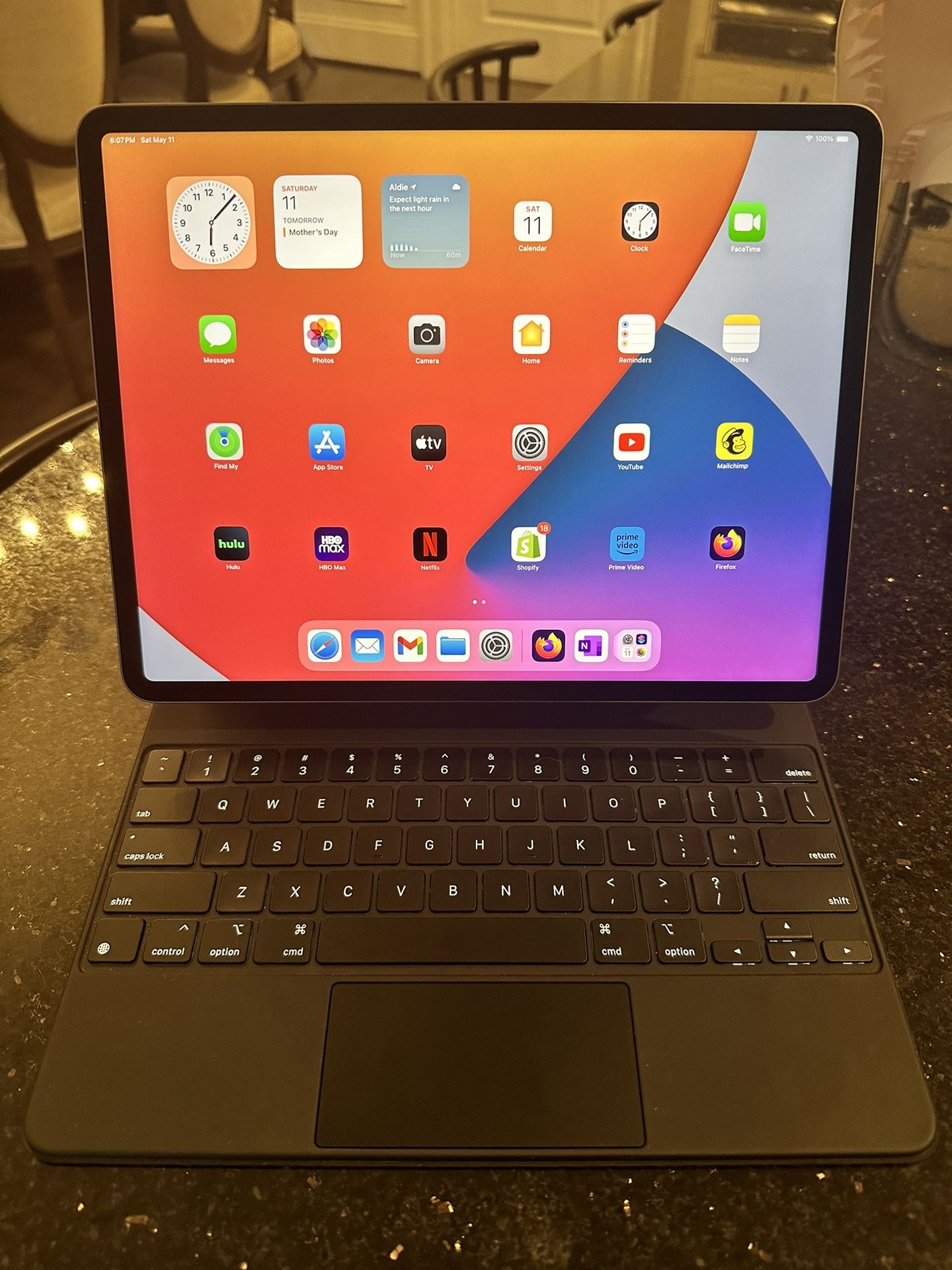 iPad Pro 12.9 Inch With M1 Chip And 128GB Storage + Apple Keyboard Case