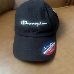 Women’s Champion Black Hat Cap Adjustable 