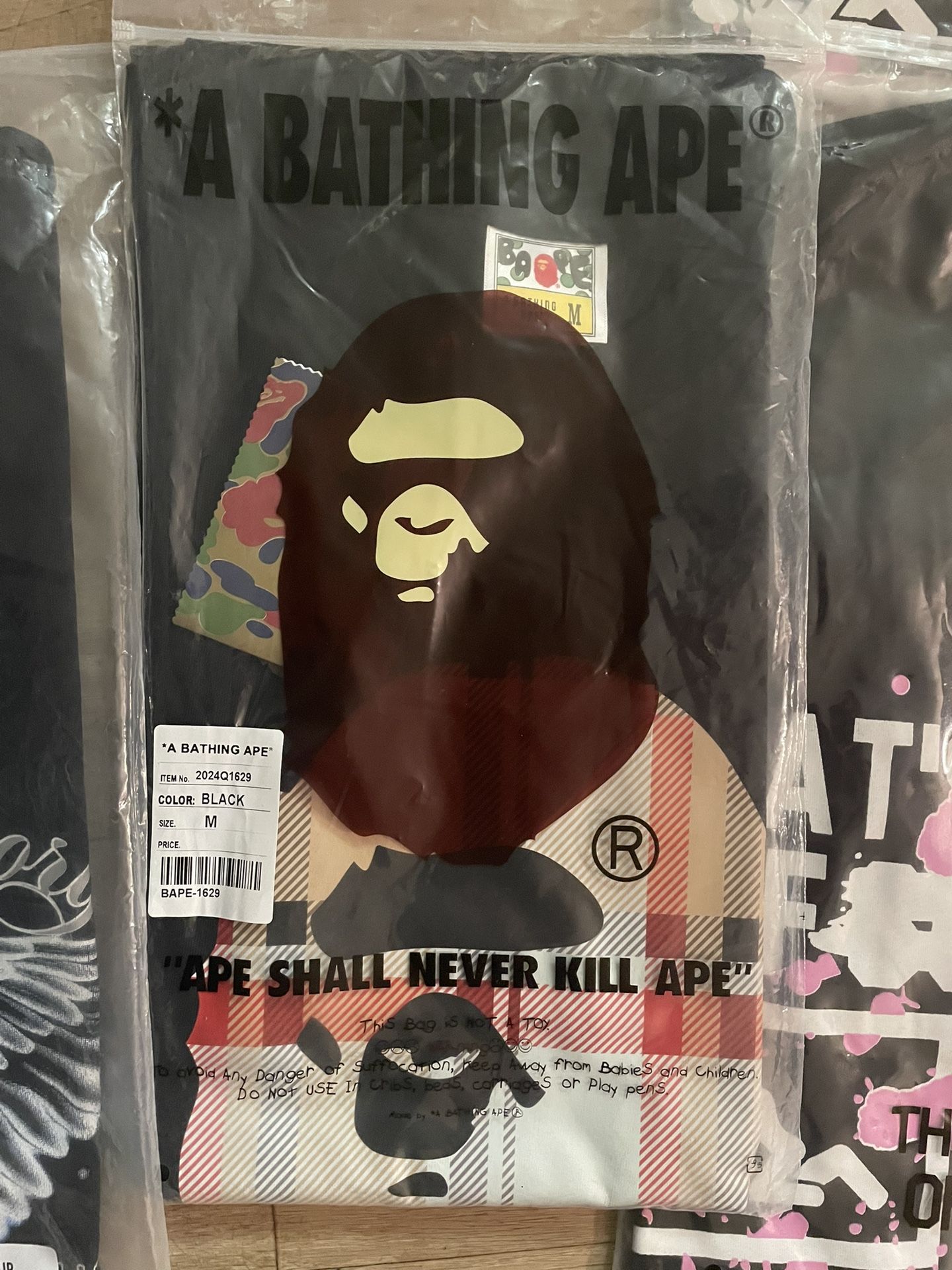 Black Burberry Bape Shirt