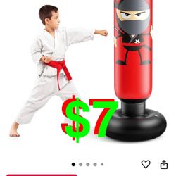 BISUFLE - Inflatable Kids Punching Bag, Punching Bag Karate Gifts for Boys and Girls, Boxing Bag for Immediate Bounce Back for Practicing Karate, Taek