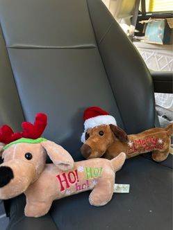 Dan Dee Christmas Dachshund Plush Stuffed Animals Set of 2