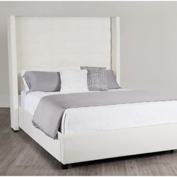 White Queen Bed Frame with Storage Drawers