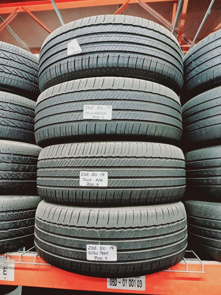 235/50R19 MICHELIN PRIMACY TOUR P235/50R19 ALL SEASON USED TIRES 235 50 19