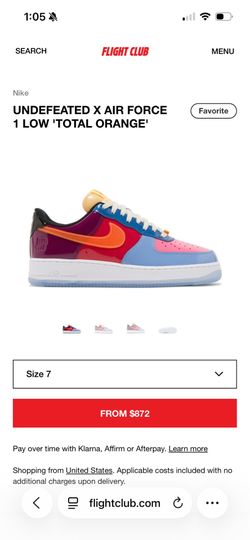 Undefeated AF1 NEVER WORE