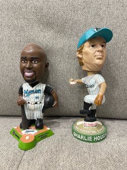 Florida Marlins baseball lot of 2 vintage bobbleheads