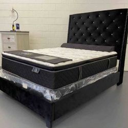 Black queen size bed frame ( no mattress