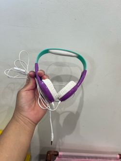 Kids Wired Headphones Purple and Teal