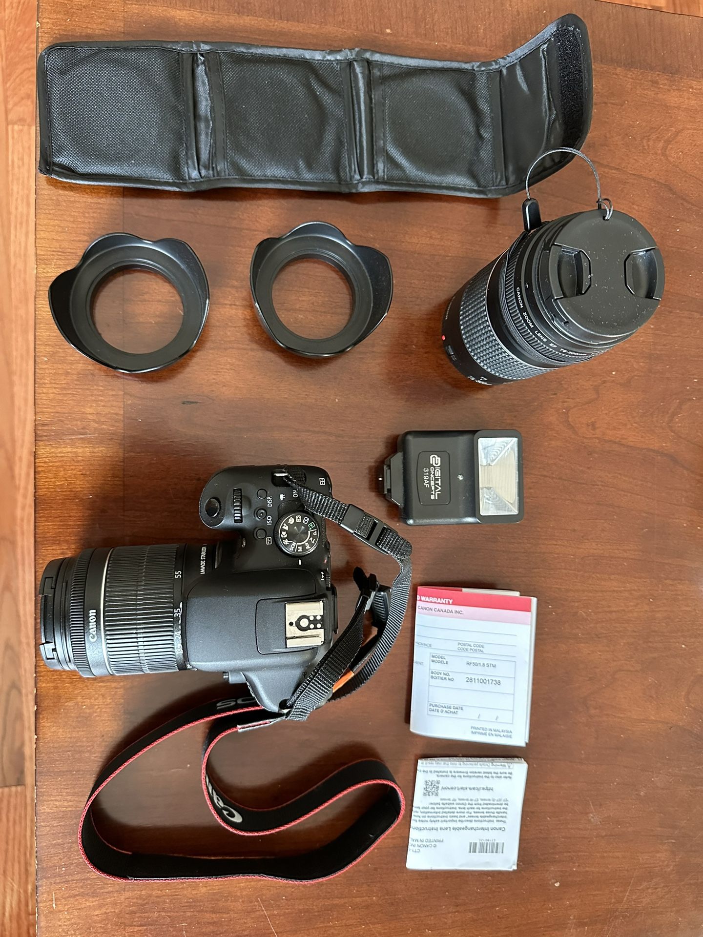 Canon Rebel T6i Camera w/kit