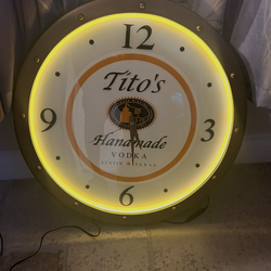 24” Tito’s Clock LED