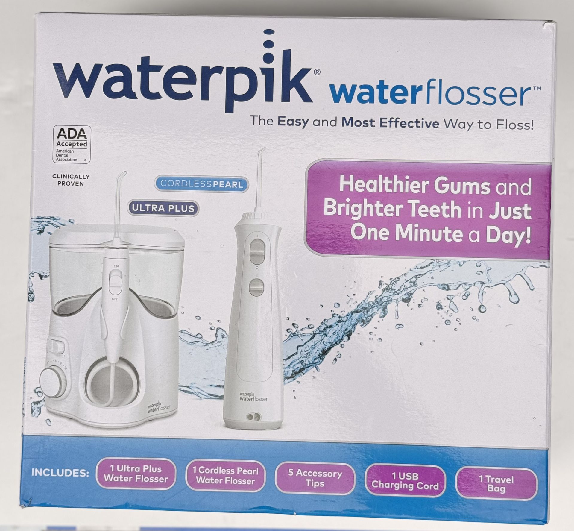 BRAND NEW,  Waterpik Water Flosser Ultra Plus & Cordless Pearl Set,  Oral Care 