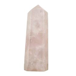 Rose Quartz Crystal Tower Point 4" Hexagonal Polished Natural Healing Stone