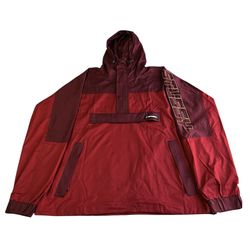 Stussy Alpine Windbreaker Jacket Men’s Large Red 1/4 Zip Pullover Performance