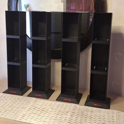 Laserline 45 CD Media Storage Tower Organizer Display Rack Holder Black 29" Tall