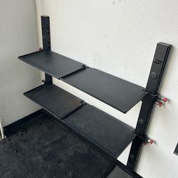 💪 TRU GRIT Wall-Mount Dumbbell/Kettlebell Shelf — $100