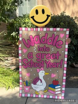 Hand-Painted Back to School Poster