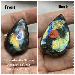 Natural Labradorite Cabochon Drop Flashy Rainbow (1 piece)