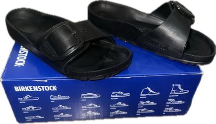 Birkenstock Black Single-Strap Slide Sandals