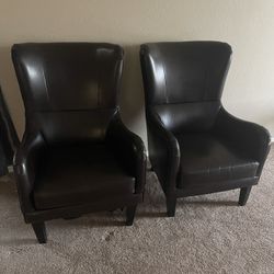 Beautiful Matching Brown Chairs With Bronze Nailheads $300 Firm PUO 