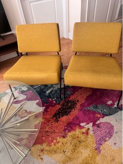 West Elm Fabric Slipper Chair