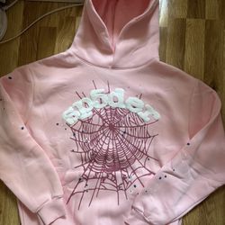 Pink Sp5der Web Hoodie