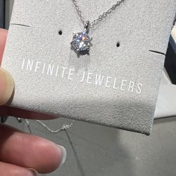 VVS 6.5MM Moissanite Solitaire Pendant Necklace for women adjustable chain 16 inch + 2 inches