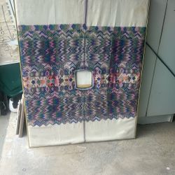 Real Indian Native Poncho, And Frame