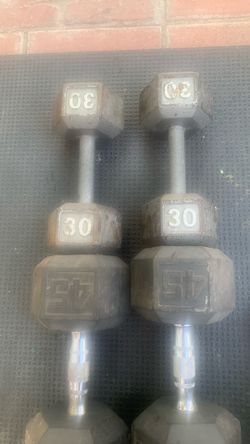 30 lbs and 45 lbs dumbbell