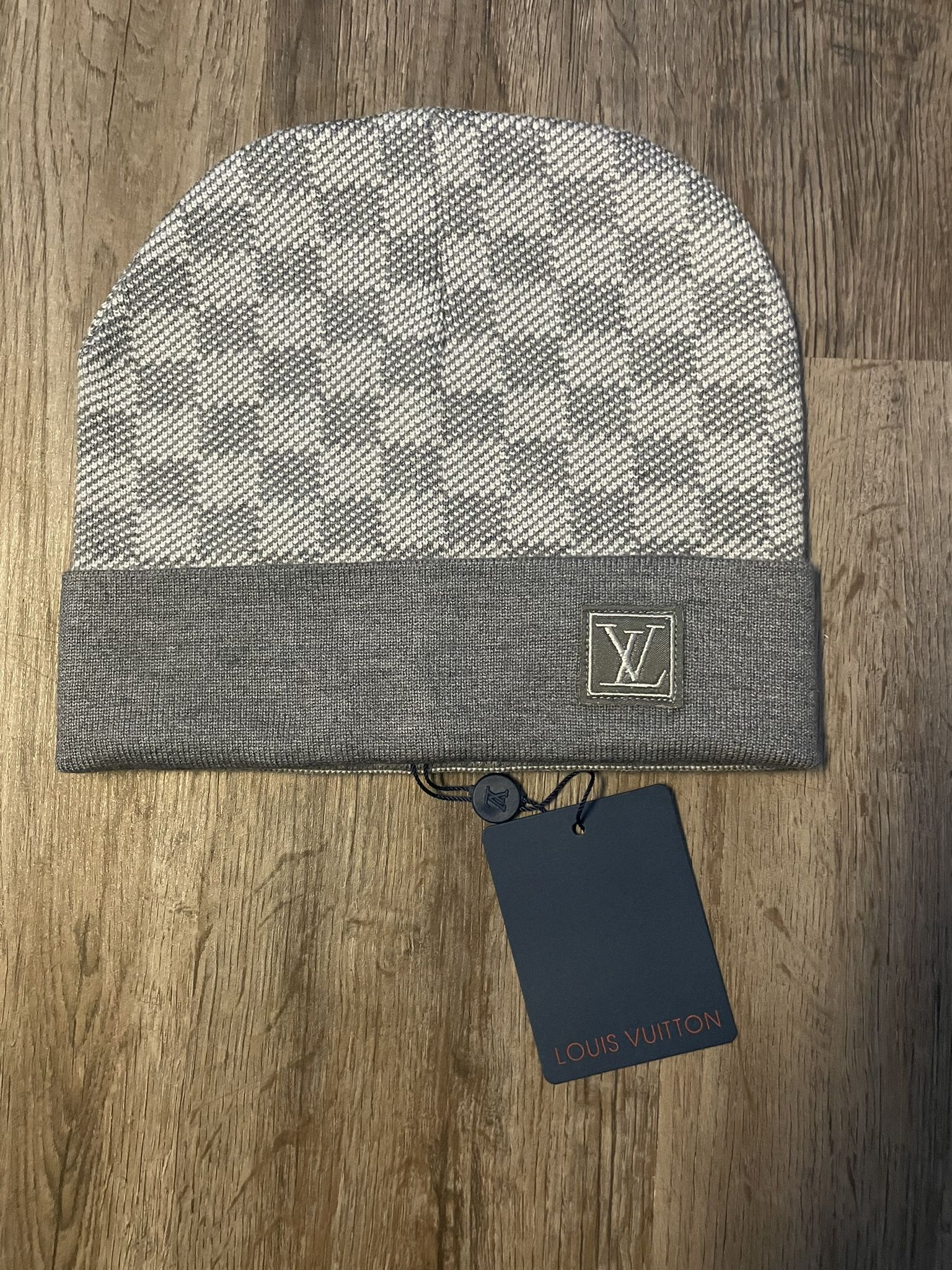 Black & Gray Louis Vuitton Beanie