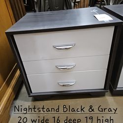 Nightstand Black & whiteWe are located at 2811 East Bell road. Another Time Around Furniture.