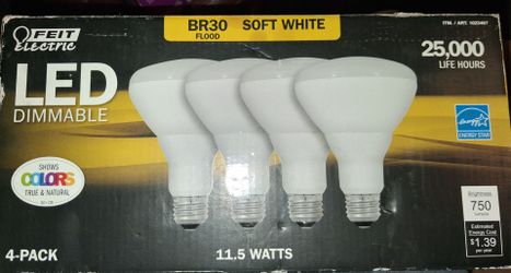 Feit Electric BR30 LED Dimmable Flood Bulbs 4-Pack