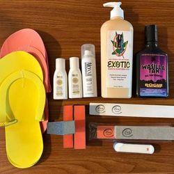 Aloxxi Hair Care, Skin Firming and Tanning Lotion & Nail Files *New