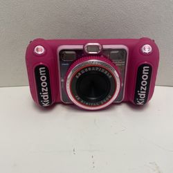 VTech Kidizoom Duo Digital Camera 4X Zoom Pink Girls Excellent Tested Games