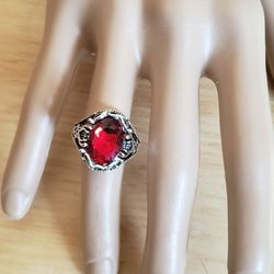 Antique Silver Stone Vintage Jewelry Rings For Men and Women Size 7.5