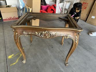 Carved End Table Needs Top Insert