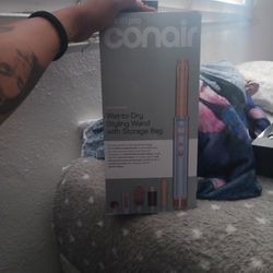 conair wet dry stying wand with storage bag