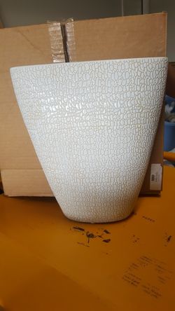 White Pebbled Vase