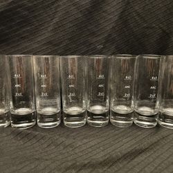 8 shot glasses made in France